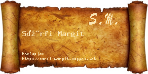 Sárfi Margit névjegykártya